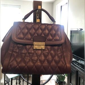 Vera Bradley Pebbled Purple Satchel Handbag